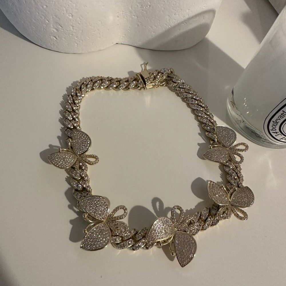Butterfly Cuban Link Necklace
